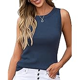 Arach&Cloz Women's Wool Blend Sweaters Non See Through All-Season Business Casual Tank 2026