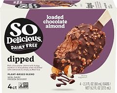 So Delicious Loaded Chocolate Almond Frozen Dessert Dairy Free Bars, 9.2 FZ