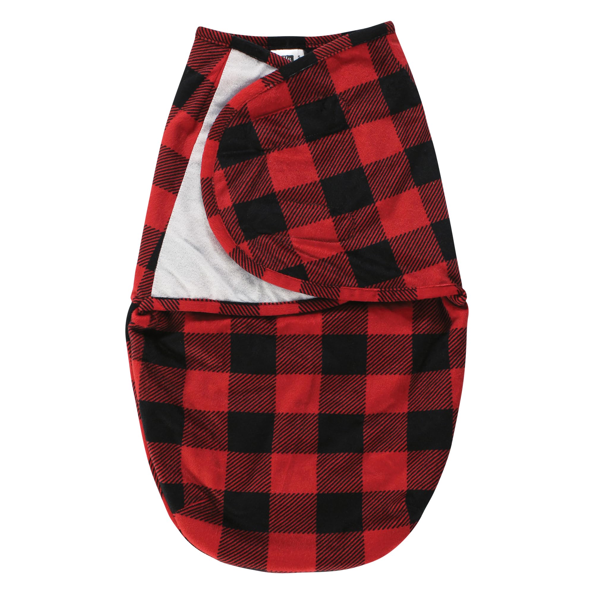 Photo 1 of Hudson Baby Unisex Baby Plush Faux Fur Swaddle Wrap, Buffalo Plaid, 0-3 Months