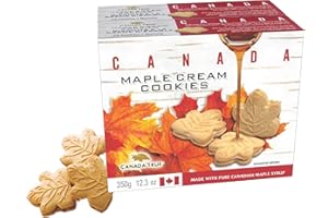 CANADA TRUE Maple Cream Cookies, 24 per pack 100% Real Canadian Maple Syrup/350 g/12.3 oz (350 grams, 1, count)