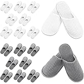 SATINIOR 18 Pairs House Slippers for Guests- Washable Thick Spa Slippers Non Slip Indoor for Hotel Home, Women & Men