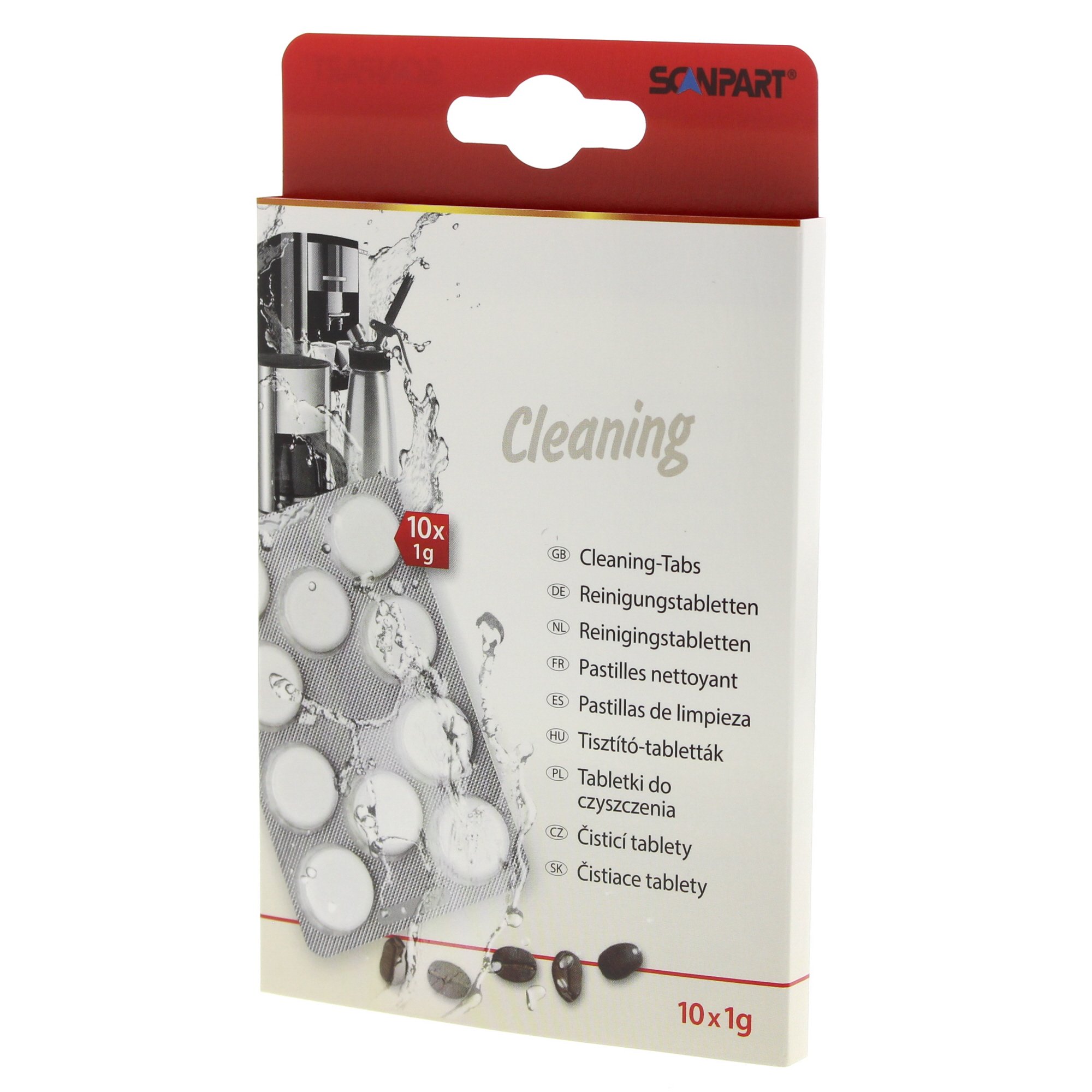 ScanPart cleaning and degreasing tablets for coffee machines, milk heaters and creamers