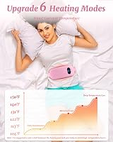 BouZaFoFa Heat Pad for Period Pain Relief 6 Modes USB Belt view 4