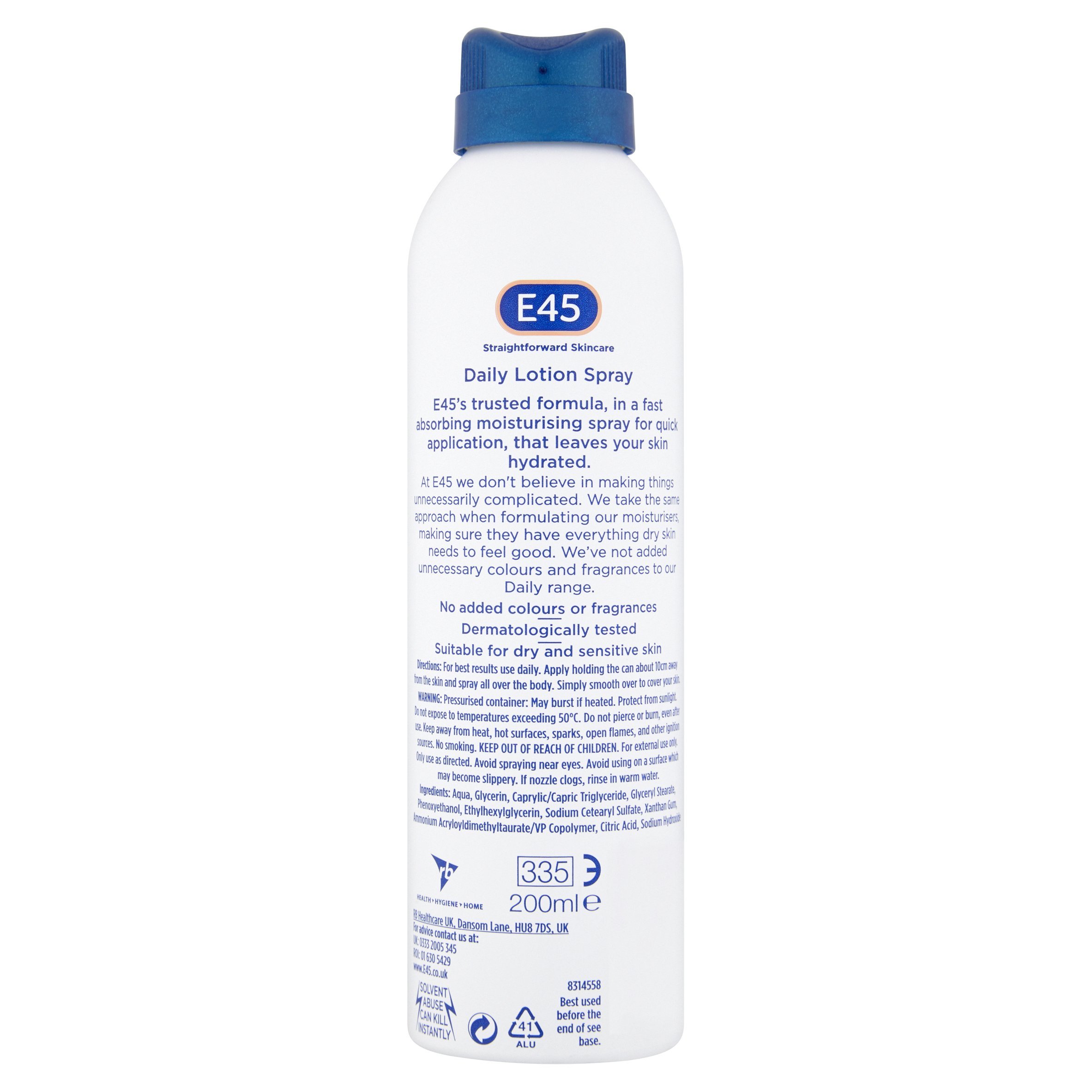 E45 Daily Lotion Spray, 200 ml Buy Online in United Arab Ermiates. e45 Products in United