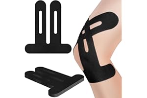 JUMUR Kinesiology Tape for Knees, 10 Count Outdoor Sport Tape for Knees, Knee Tape for Knee Pain Relief Pre-Cut, Support Muscles and Joints, Latex-Free, Waterproof and Elastic (Black)