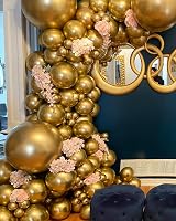 Kelfara Gold Balloons 100Pcs 12in Metallic Latex Party Decor view 5