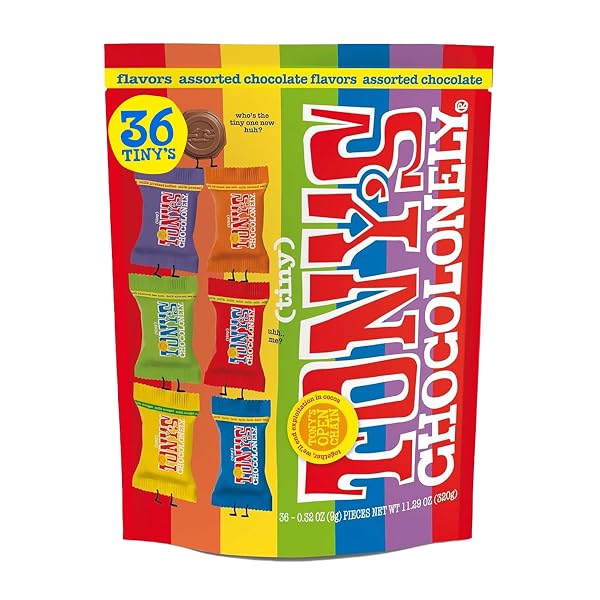 TONY’S CHOCOLONELY ASSORTED CHOCOLATE CANDY PIECES, BELGIAN MILK...