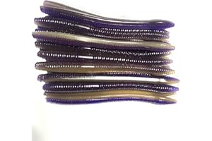 Softy Lure 20 Pcs 5" Finesse Worm, Trick Worm (Scent, Float) Soft Plastic Worm, Bass Fishing Lure, Soft Plastic Bait