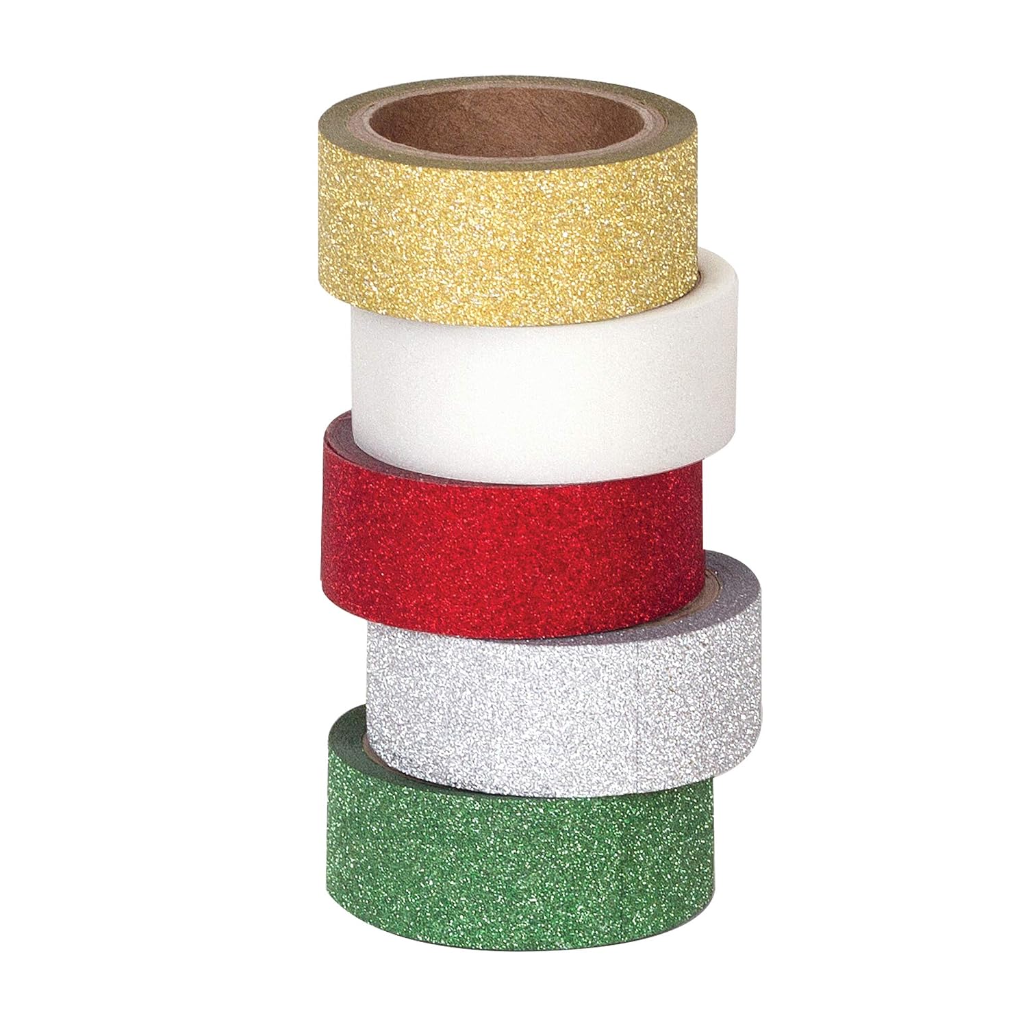 Baker Ross Christmas Glitter Tape (Pack of 10) - Festive Arts and Crafts, Assorted, 3m x 15mm - Image 4