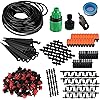 KORAM IR-D 50 Feet Blank Distribution Tubing Hose Plant Watering Irrigation Drip Kit Accessories Include Atomizing Nozzle Mister Driper, 1/4-Inch