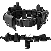 ZGJINLONG 10 in 1 police Tactical belt Security Guard Belt,Versatile Military Modular Equipment System Molded Duty Belt Set for Law Enforcement
