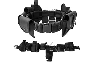 ZGJINLONG 10 in 1 police Tactical belt Security Guard Belt,Versatile Military Modular Equipment System Molded Duty Belt Set for Law Enforcement