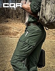 CQR Men's Tactical Pants, Water Resistant Ripstop