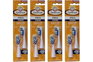 ARM & HAMMER Spinbrush Pro-Clean Replacement Brush Heads, Medium 2 ea (Pack of 4)