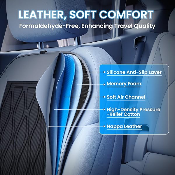 TOWTAMER COOLING CAR SEAT COVER FRONT SEAT,12V-24V SEMICONDUCTOR VENTILATED CAR SEAT COOLING PAD WITH 3 TEMP MODES,SEAT COOLERS UNIVERSAL FIT FOR SUV/TRUCK (COOL GREY)