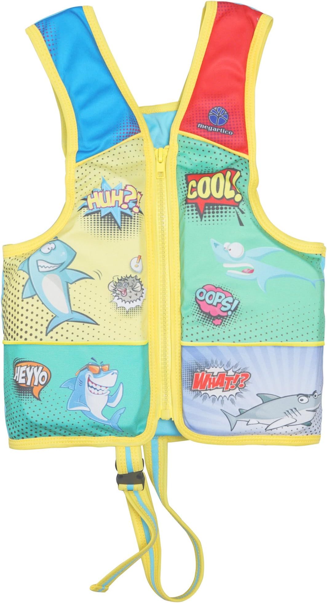 Megartico Kids’ Swim Vest Life Jacket Girls Adjustable Safety Strap Boys Swim Training Aid Zipper - Toddler Learn-to-Swim