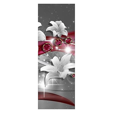 wandmotiv24 Türtapete Abstrakt Diamant Lilie Tapete Tür Türaufkleber Türbild Aufkleber 70 x 200cm (B x H) - Dekorfolie selbst