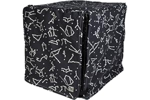 Elephant Parade 36-inch Dog Crate Cover, Molly Mutt Large Kennel Cover Measures 36” x 24” x 27”, Two Panel Doors Roll Up, Made from Machine-Washable 100% Cotton Durable, Breathable & Pre-shrunk