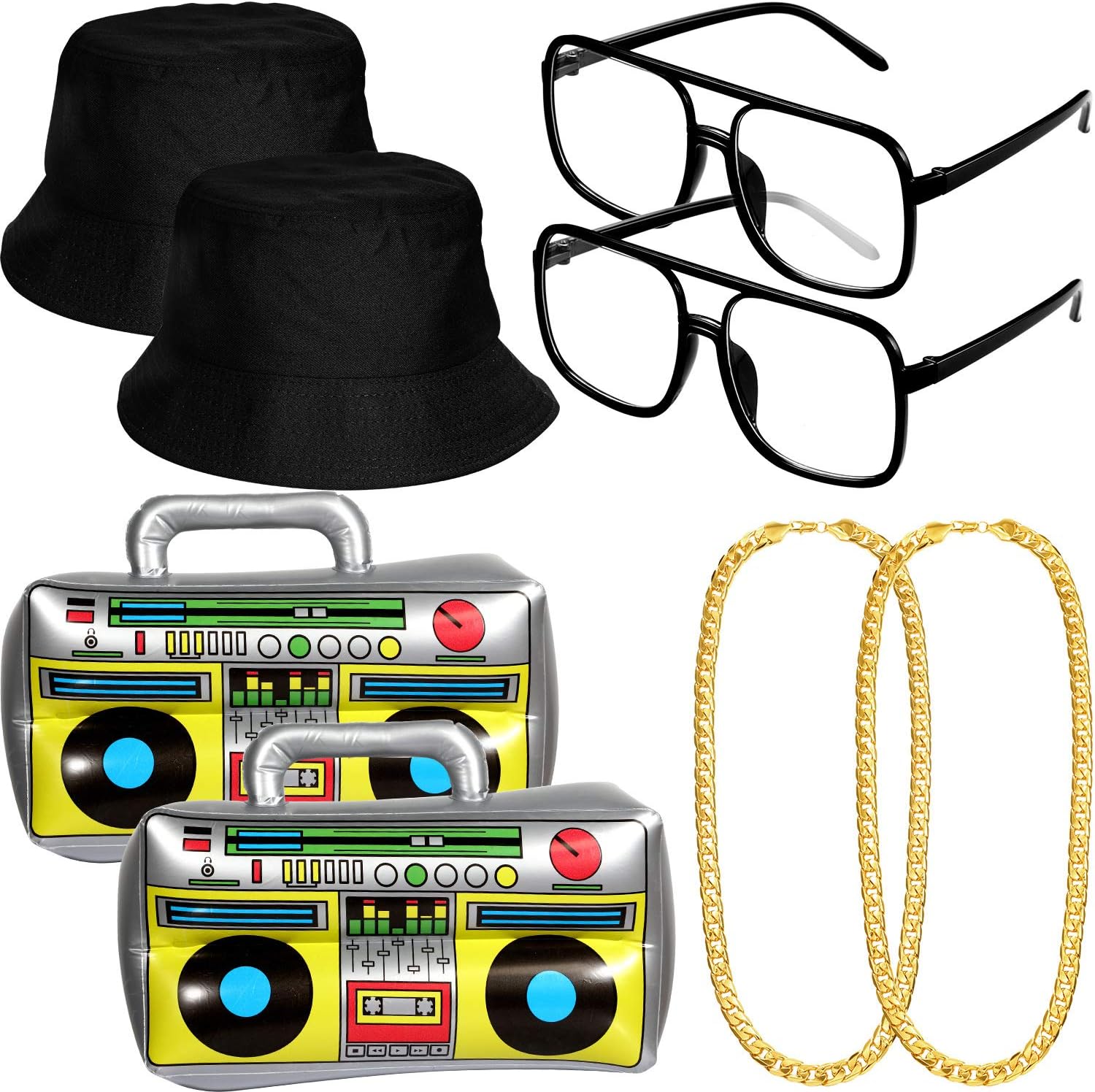 gold and black bucket hat