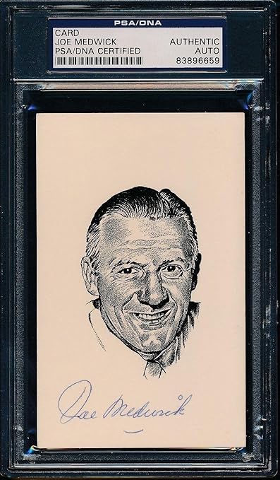 Joe Medwick Signed Card Certified Authentic Auto Autograph 6659 PSA 