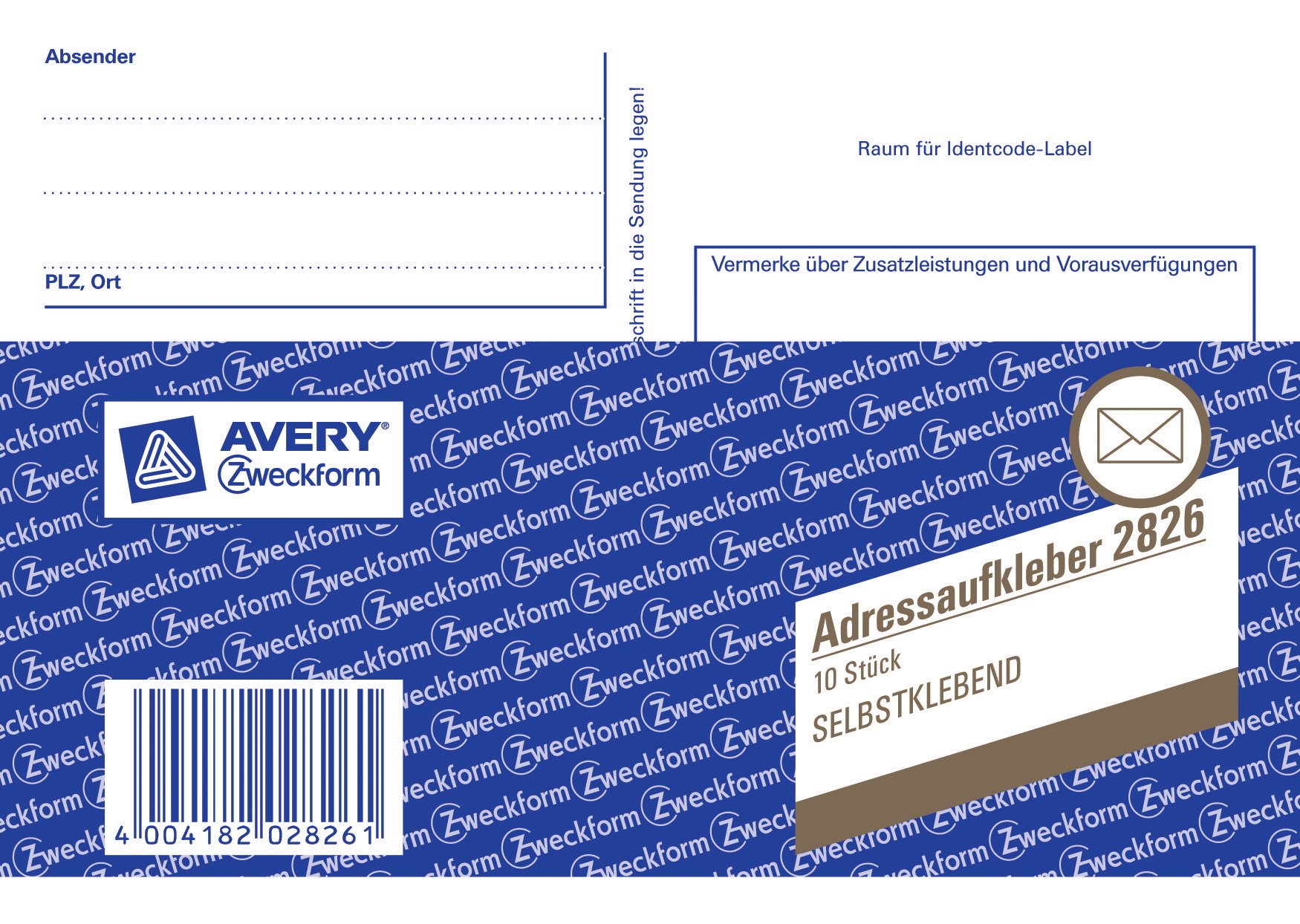 Avery Zweckform Adreßaufk Liver Book with 10 Self Adhesive Stickers, DIN A6 Landscape – 10 Pages