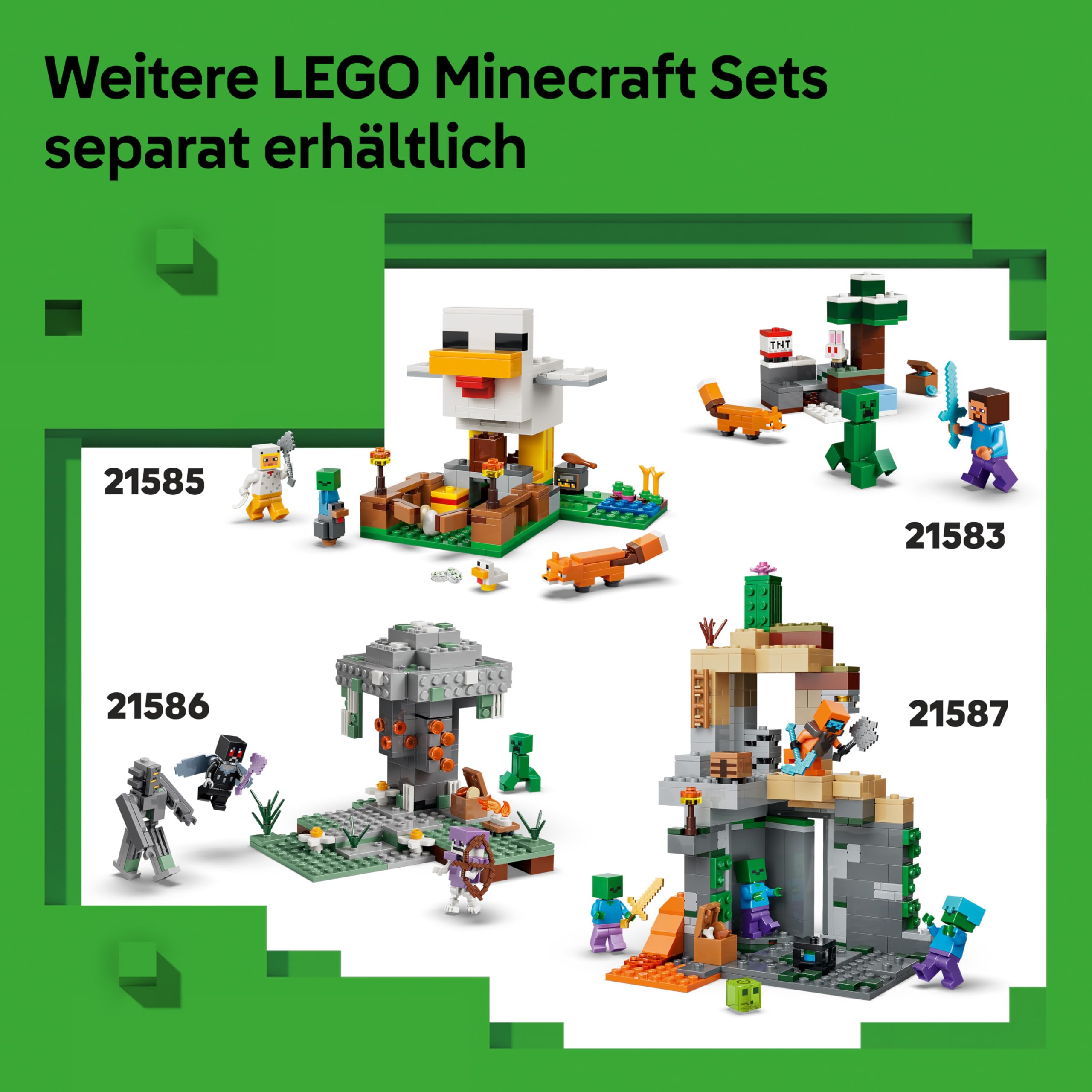 LEGO Minecraft Reise durch Nether und Endportal - Kinder Spielzeug mit Helden, Enderman und Baby Hoglin Figuren - Set mit Minecraft Figur - Gamer Geschenk für Jungen und Mädchen ab 7 Jahren - 21584 8