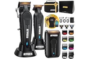 ATVOXIS Hair Clippers for Men Professional, Barber Clippers and Trimmers Set, Cordless Hair Clippers, Hair Cutting Kit, Barber Kit, Haircut Kit, Maquina para Cortar Pelo De Hombre