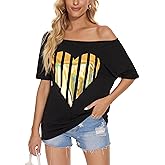 Womens Off The Shoulder Tops Shiny Shirts Short Sleeves Regular and Plus Size Dolman Metallic Tops