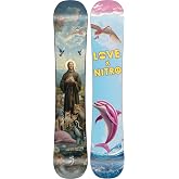 Nitro Cheap Thrills Men's True Twin Park Snowboard | Freestyle, Flex 5/10, Camber, Extruded Base, Beginner/Intermediate
