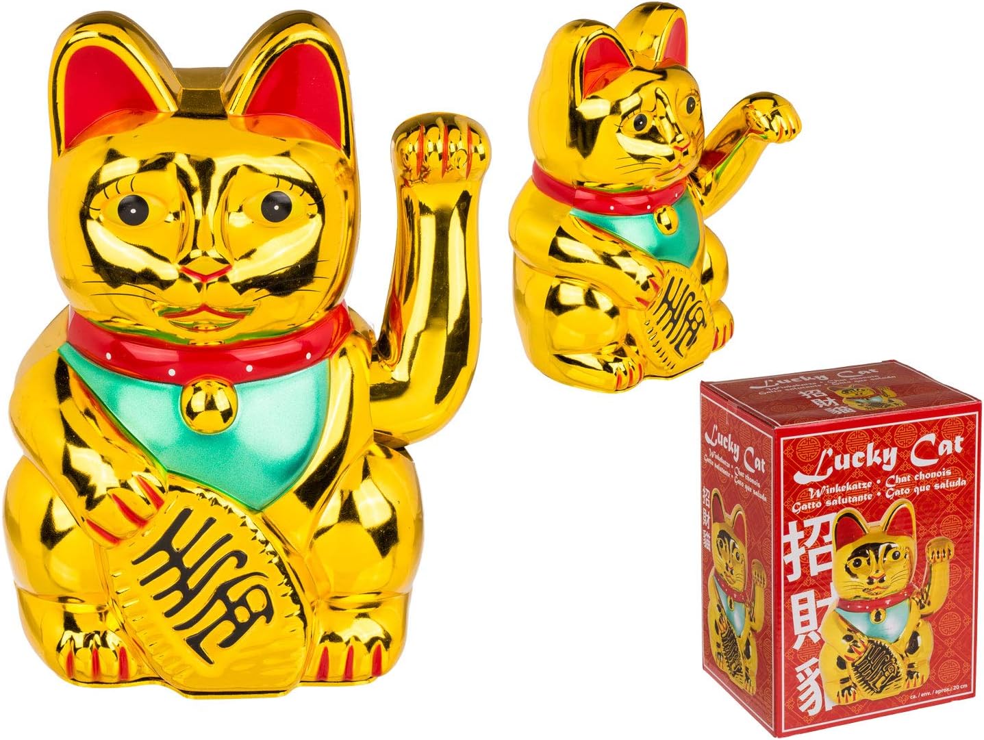 Out of the Blue 57/9717 Maneki Neko, Plastic, gold, 14.9 x 12.4 x 21.7 cm - Image 3