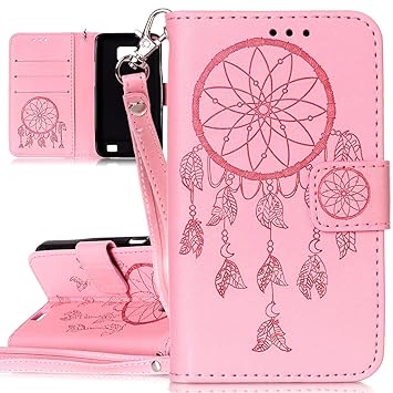 ISAKEN Kompatibel mit Galaxy S2 Hülle, PU Leder Brieftasche Geldbörse Wallet Case Handyhülle Tasche Schutzhülle Etui mit Hand