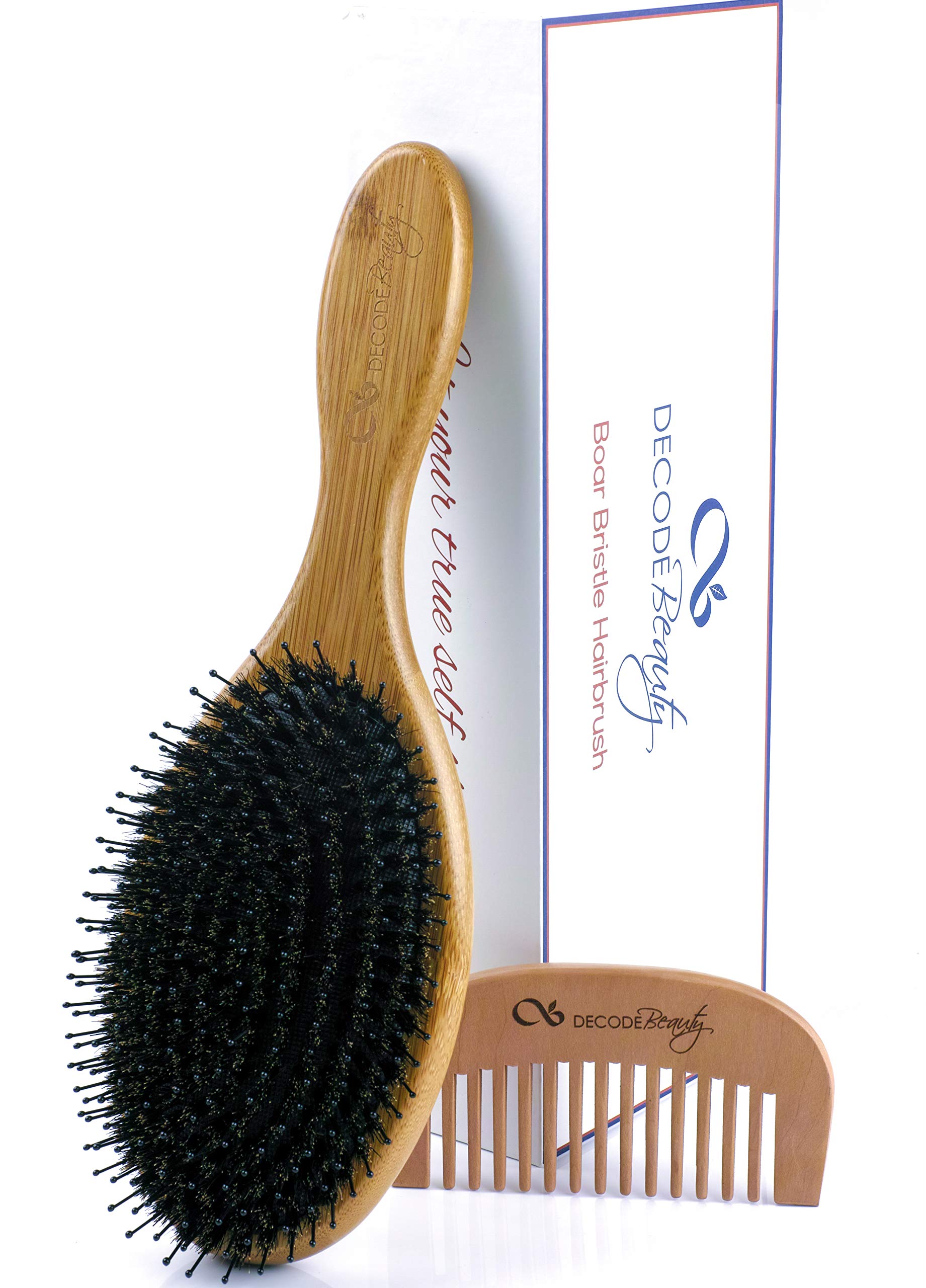 Best Boar Bristle Hair Brush Set for Women and Men Wood