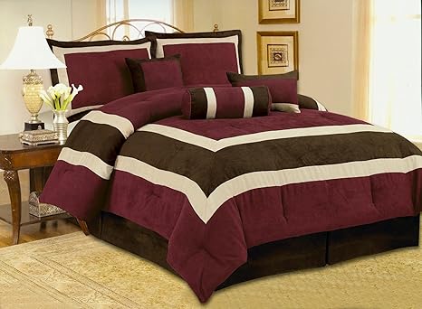 Black Green Blue Or Curtain Set Soft Micro Suede Comforter Set