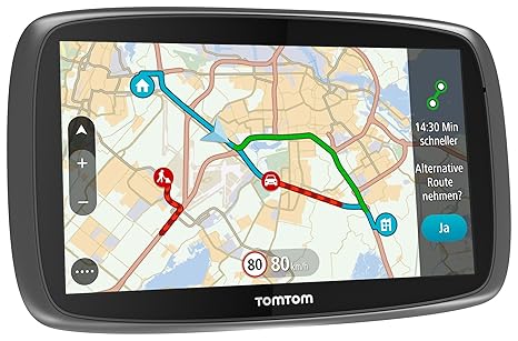 TomTom Go 610 World Navigationssystem (15 cm (6 Zoll) kapazitives Touch Display, Magnethalterung, Sprachsteuerung, mit Traffi