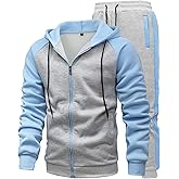 GXAMOY Men's 2 Pieces Tracksuits Running Sports Suits Drawstring Waistband Sweatsuit