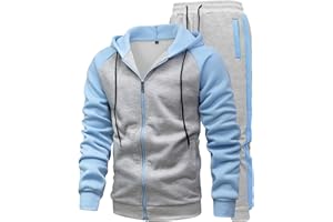 GXAMOY Men's 2 Pieces Tracksuits Running Sports Suits Drawstring Waistband Sweatsuit