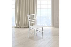 BizChair 10 Pack Child’s White Resin Party and Event Chiavari Chair for Commercial & Residential Use