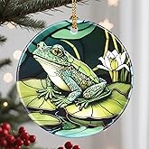 Christmas Ornaments, Frog Ornament, Christmas Tree Ornaments, Xmas Decorations, Holiday Decorations, Gifts for Frog Lovers, Holiday Party Gifts, and Xmas Gift Ideas