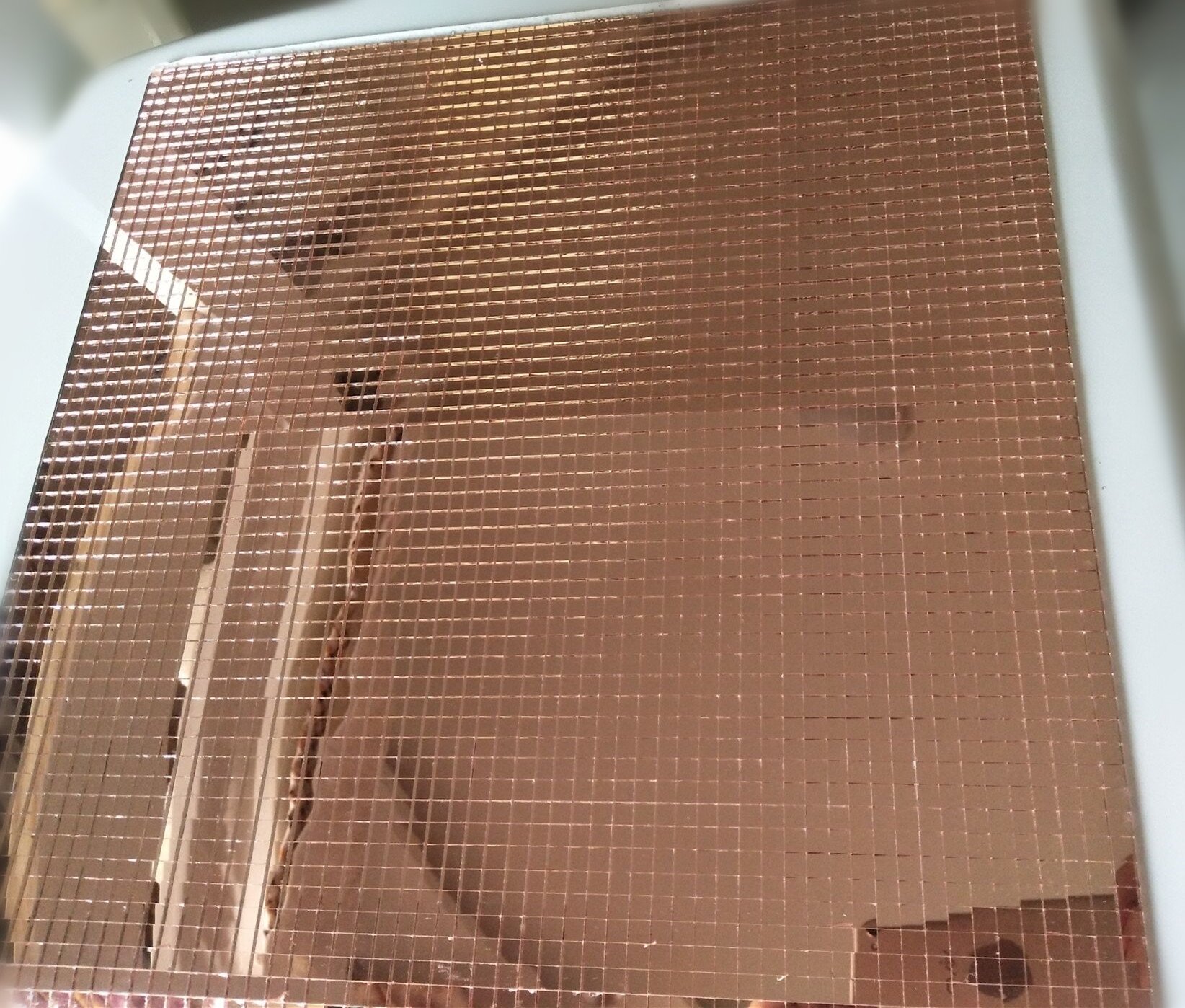 Light Rose Gold Authentic Glass Colorful Self Adhesive Mini Squares and Mosaic Tiles