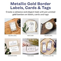 Avery Tags with Metallic Gold Borders and