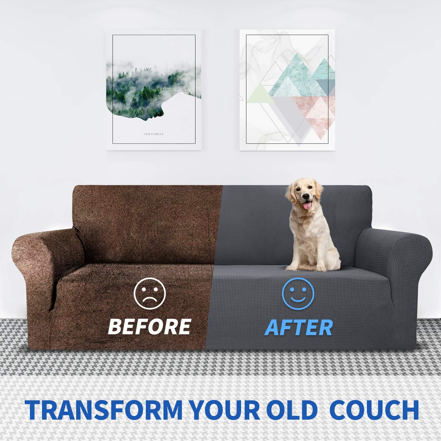 MAXIJIN Super Stretch Couch Cover for 4 Seater Couch - Image 5
