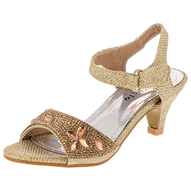 Mädchensandale ' Lucy' mit Absatz Gr. 28-35 in 4 Farben - schick wie nie zu vor!