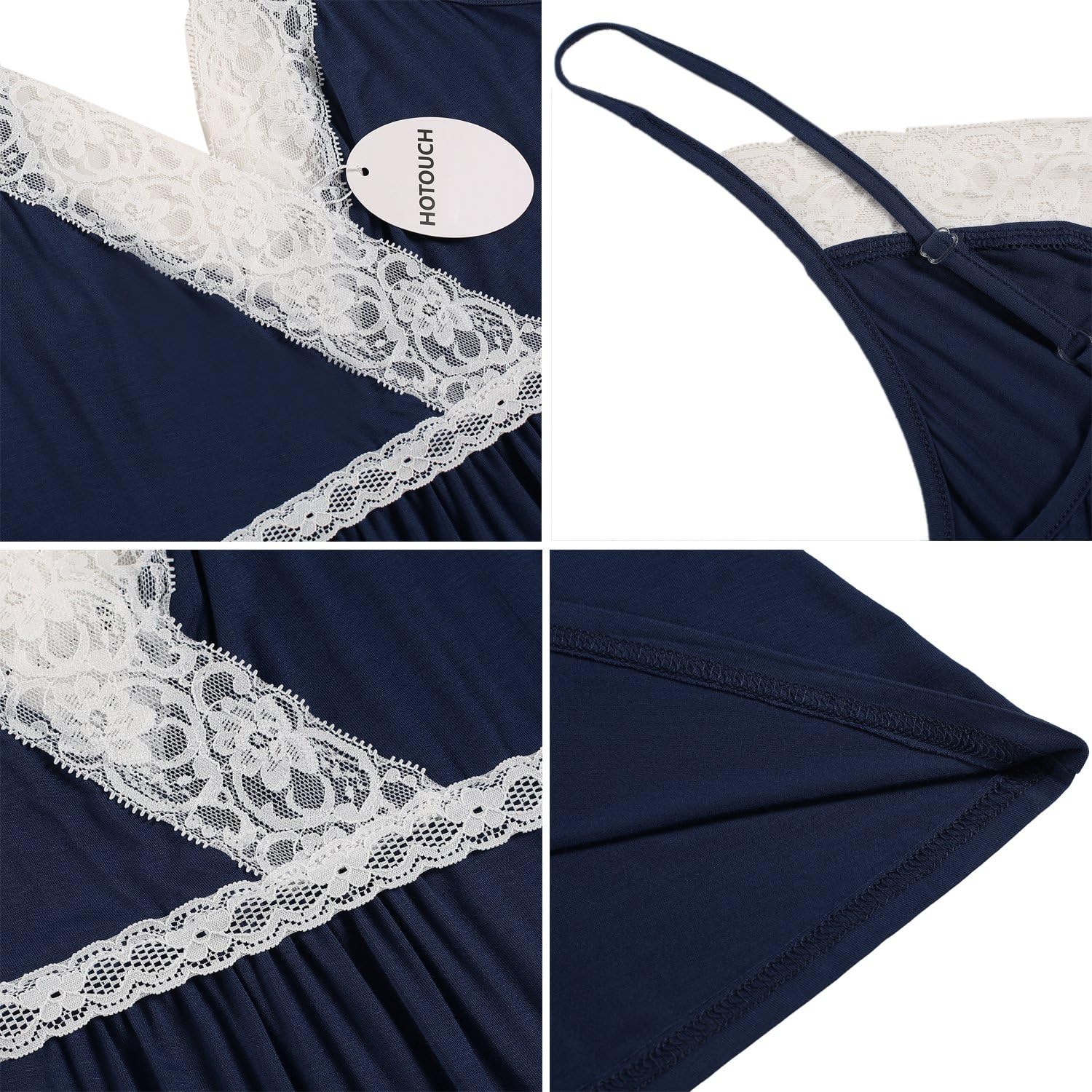 Hotouch Sleepwear Womens Chemise Nightgown Full Slips Lace Sling Dress Sexy Lingerie S-XXL at  Women’s Clothing store