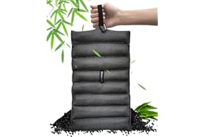 PURIMADE Bamboo Charcoal Air Purifying Bag, 300g Reusable Activated Charcoal Odor Absorber, Odor Remover, Charcoal Odor Elimi