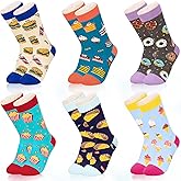 Dsia Zamur Kids Boys Girls Novelty Crew Socks, Funny Colorful Toddler Calf Socks for 2-18 Years Old