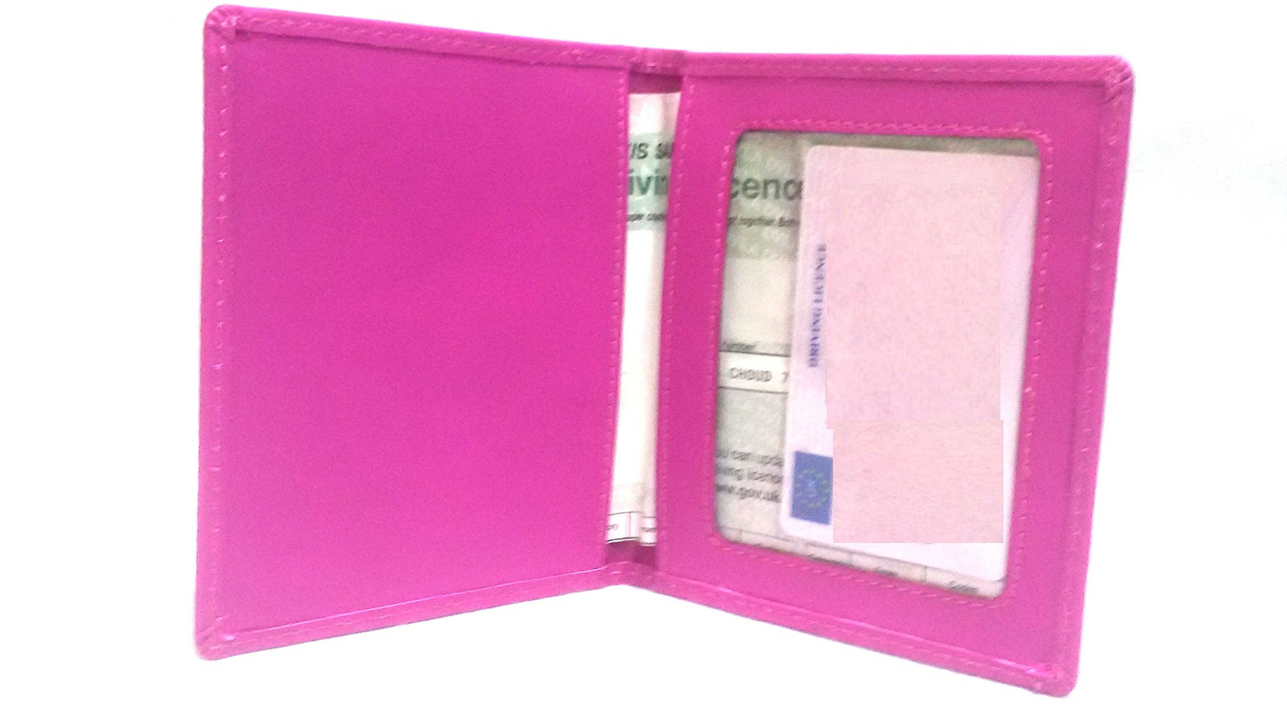 AKSHIDE Durable Leather Driving Licence Holder/Driving Licence Cover/Wallet/Protector-M2 (Pink)