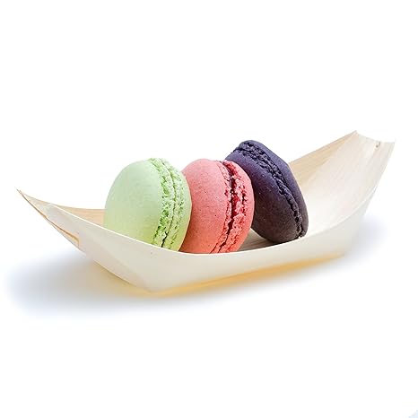 100 x Snackschalen natur | 100% kompostierbar & nachhaltig | edel & dekorativ | Bio Einweg-Geschirr | Einwegschalen perfekt f