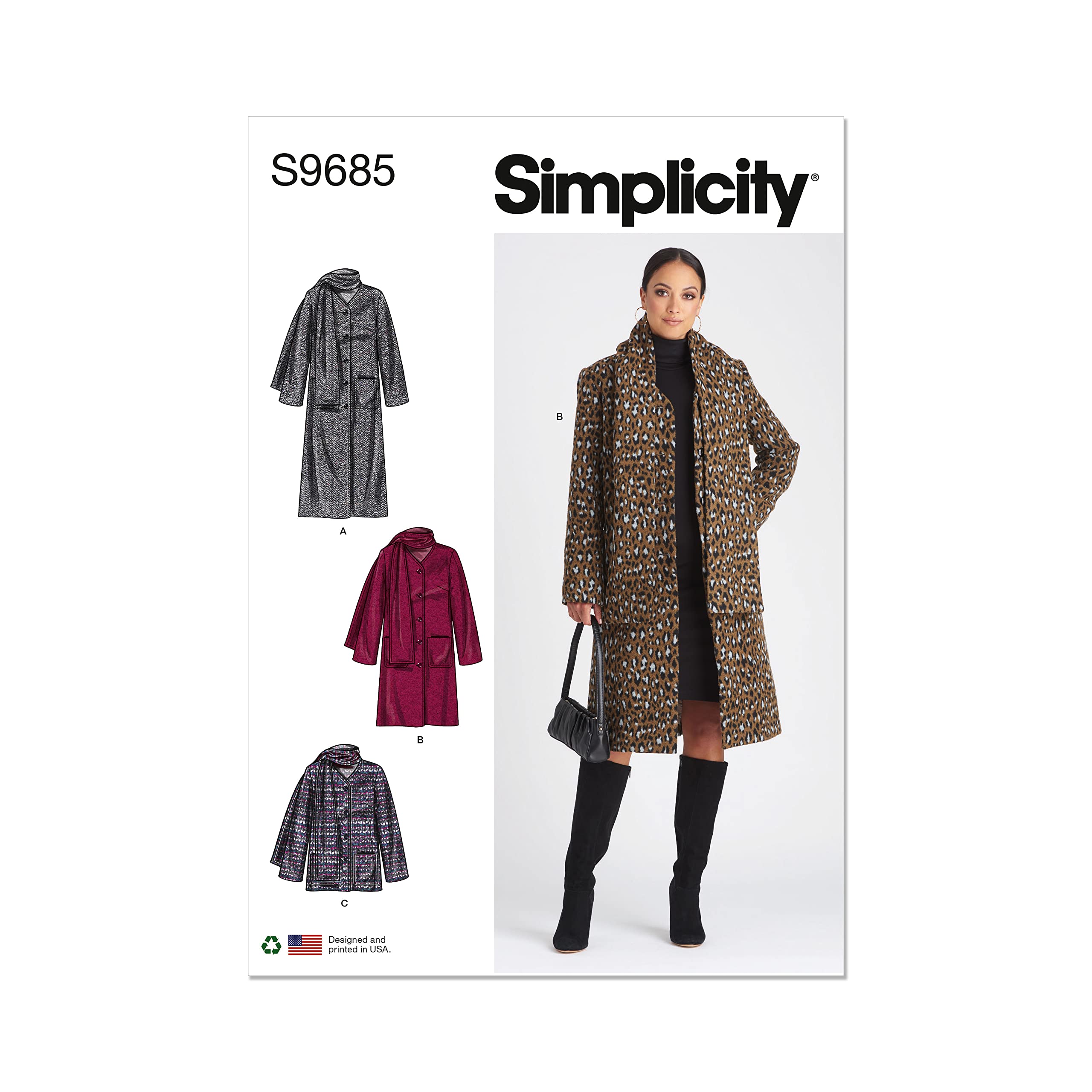 Simplicity SS9685P5 Misses' Coat and Jacket P5 (12-14-16-18-20)
