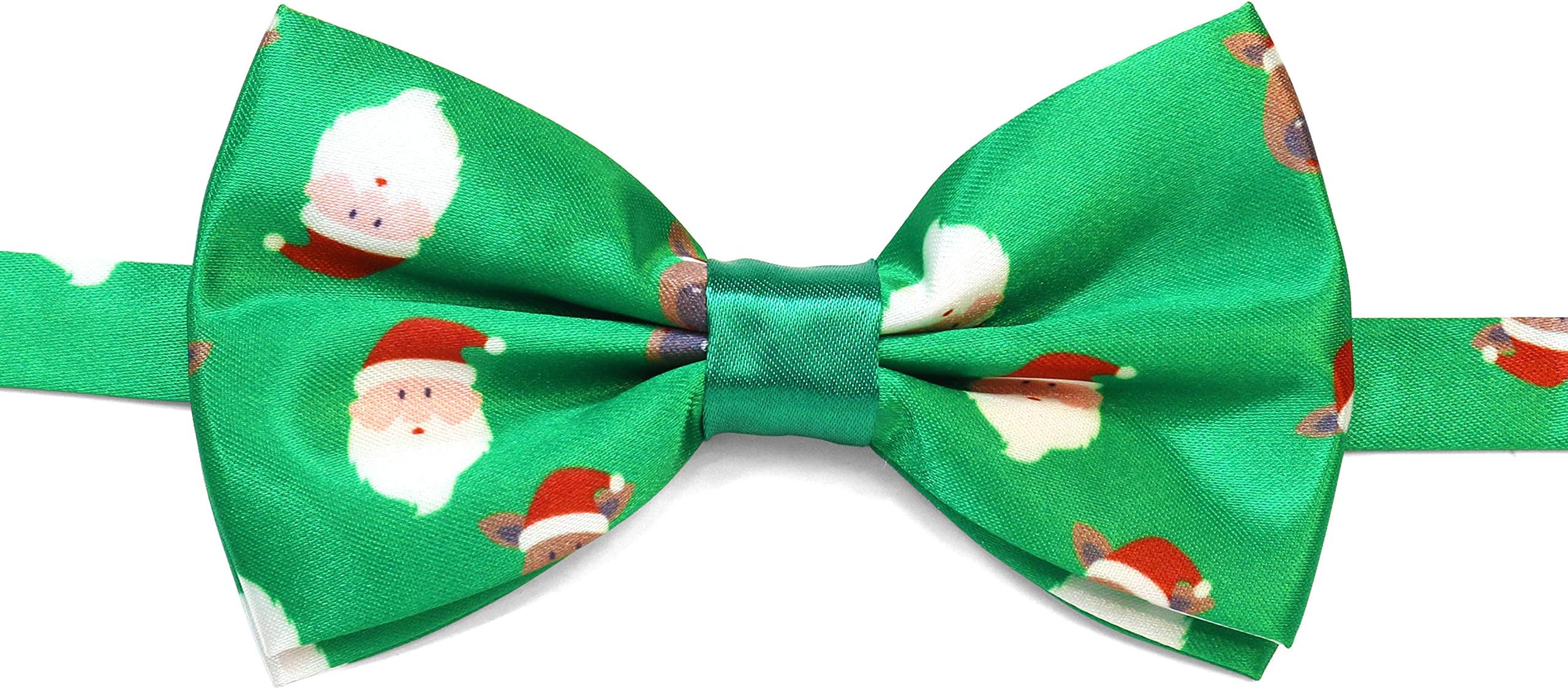 The Tie Co™ Pre-tied & Adjustable Satin Christmas Fun Novelty Gift Bow Ties