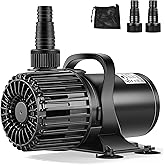VIVOHOME 100W Pond Pump, 1600GPH Submersible Water Pump for Koi Pond | Pump Barrier Bag, 20.3ft Power Cord, 5 Position Adjustable Nozzle Angle, IPX8 Waterproof